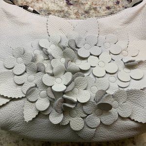 Tahari Exclusive Parks Small Hobo Bag White